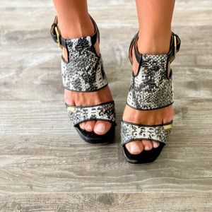 Calvin Klein sandals, very comfortable, not hard to walk, medium heel size!